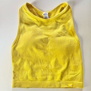 JoyLab Yellow Sports Bra Tank Top with Built in Bra US Small